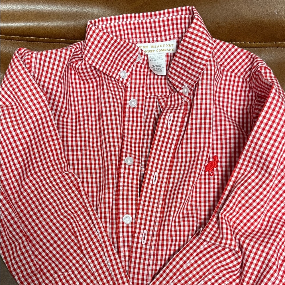 TBBC Richmond Red Gingham Dress Shirt 6